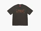 Supreme Flocked Washed S/S Top Black