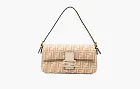 Fendi Baguette 1976 Large Wool Bag Beige/Brown