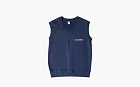 Sporty & Rich Serif Logo Knit Vest Navy/White