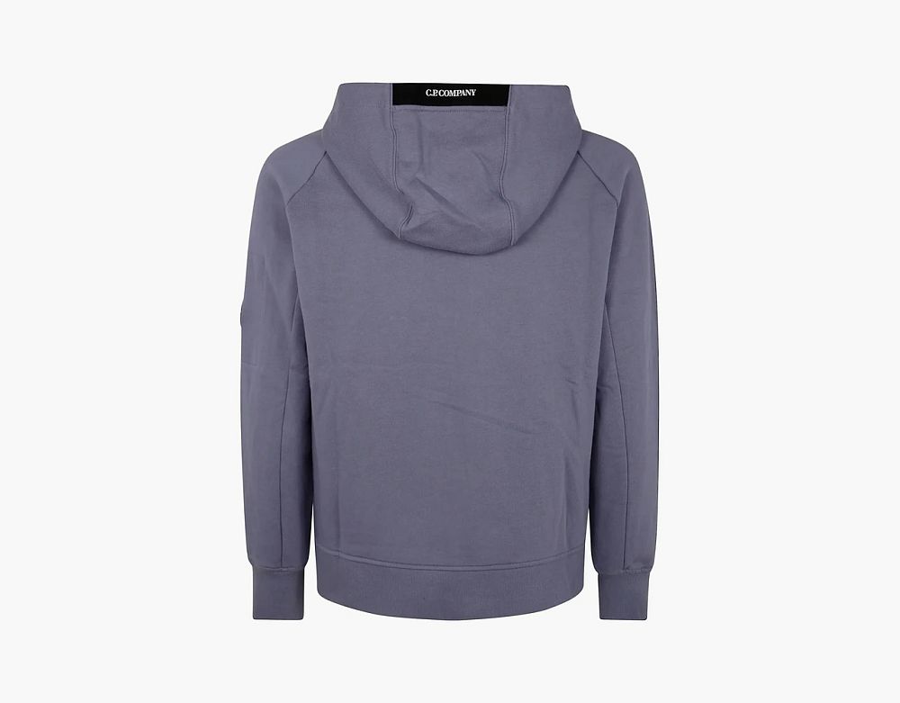 C.P. Company Diagonal Raised Fleece Lens Hooded Sweatshirt Lavender