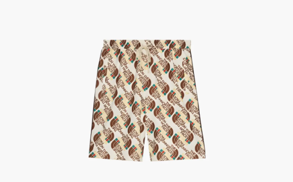 Gucci x The North Face Web Print Cotton Shorts Ivory White 