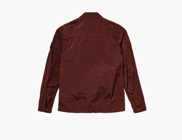 Stone Island Nylon Metal In Econyl Overshirt with Pocket and Two-Way Zip Red  Stone Island Nylon Metal In Econyl Overshirt with Pocket and Two-Way Zip Red