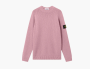Stone Island Fancy Yarn Mouline Wool Sweater Pink Melange 