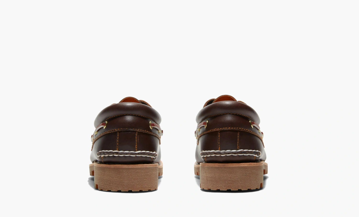 Timberland 3-Eye Lug Handsewn Boat Shoe Md Brown Full Grain 