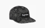 Supreme Bandana Jacquard Denim Camp Cap "Black" 