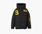 Burberry Horseferry Print Nylon Hooded Puffer Jacket Black/Yellow