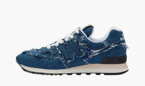 New Balance 574 X Miu Miu Denim Sneakers Blue 