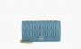 MIU MIU Matelassé Leather Chain Wallet Shoulder Bag "Sea Blue" 