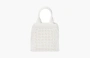 Miu Miu Raffia-effect Crochet Fabric Tote Bag "White/Beige" 