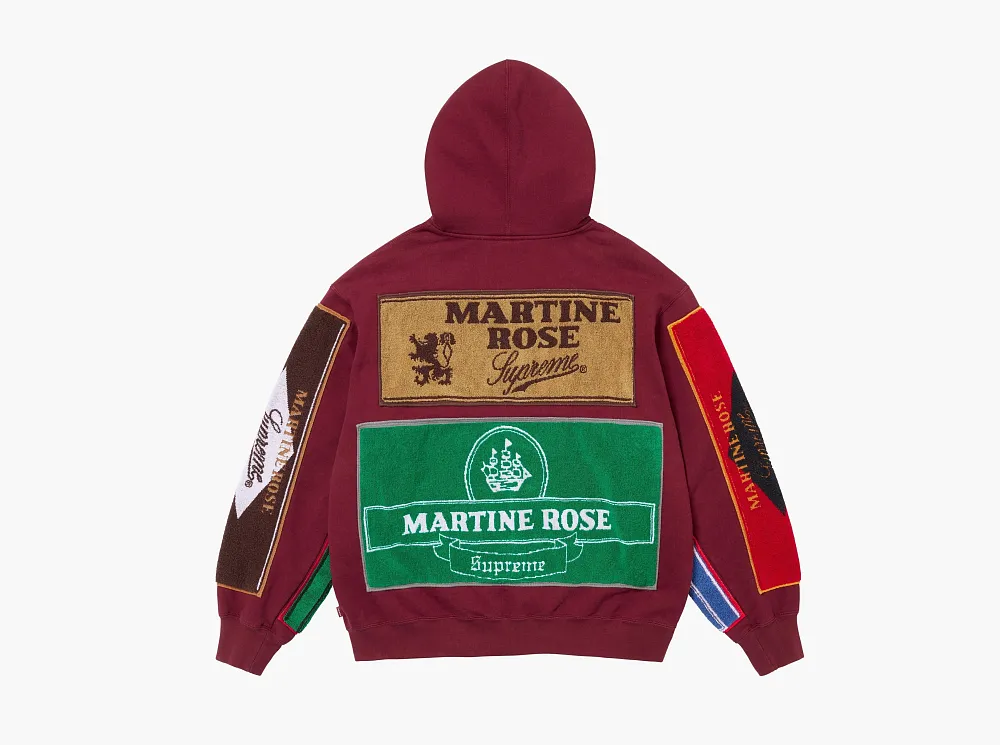 Supreme x Martine Rose Towel Zip Up Hooded Sweatshirt Cardinal