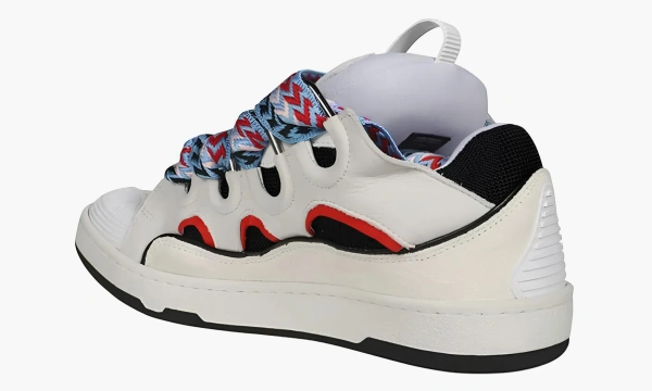 Lanvin Leather Curb Light Grey Black Red