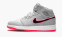 фото Air Jordan 1 Mid GS "Wolf Grey Racer Pink" (Air Jordan 1)-555112 060