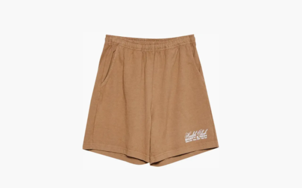 Sporty & Rich Made In USA Gym Short Espresso/White 
