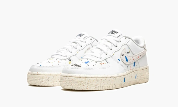 Air Force 1 LV8 3 GS Paint Splatter - White 