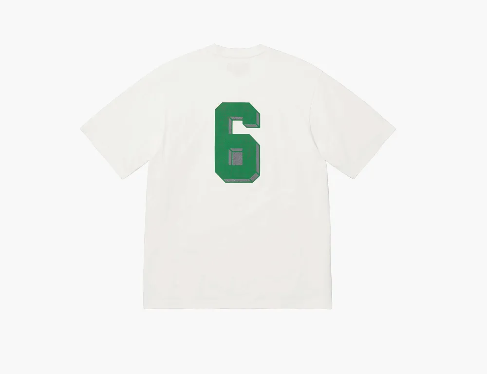 Supreme Flocked Washed S/S Top  White
