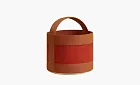 Hermès Wool Twill Blend Bucket Bags Orange & Brown