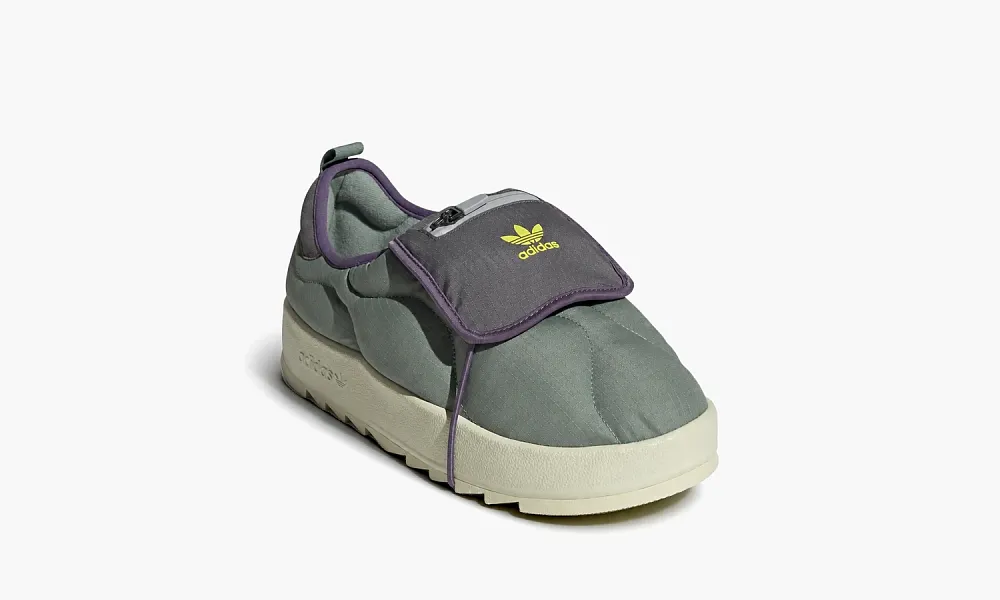 Adidas Puffylette Silver Green