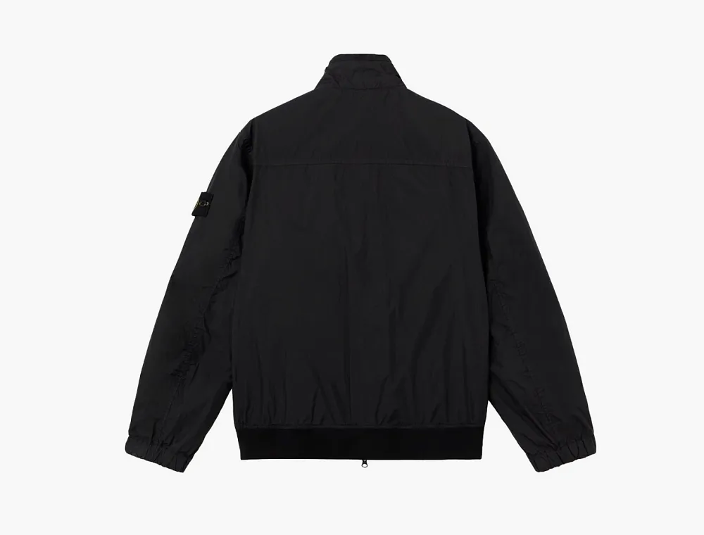 Stone Island Crinkle Reps NY Stand Collar Jacket Black