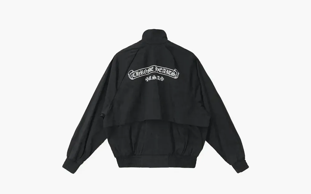 Chrome Hearts Scroll Script Cross Logo Light Outdoor Jacket Black