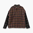 ARNODEFRANCE Double Flannel Overshirt Brown