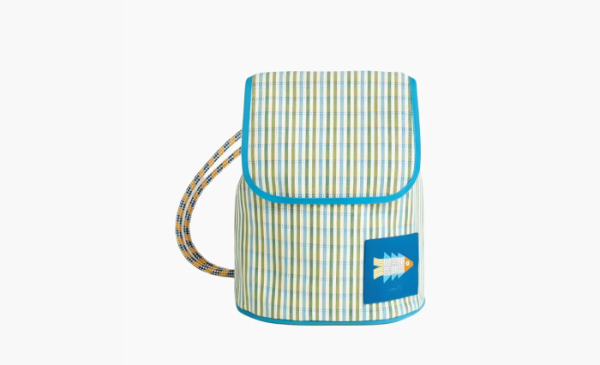 Hermes Cotton Backpack Unisex Blue 