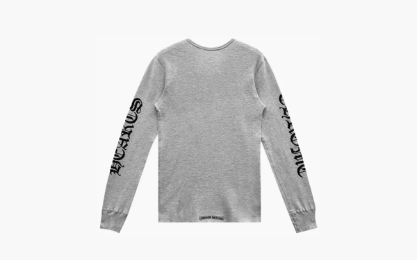Chrome Hearts Scroll Logo Long-Sleeve Thermal T-Shirt Grey 