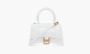 Balenciaga Hourglass Handdbag Embossed "White" 