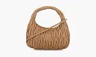 Miu Miu Wander Matelasse Nappa Leather Hobo Bag Caramel