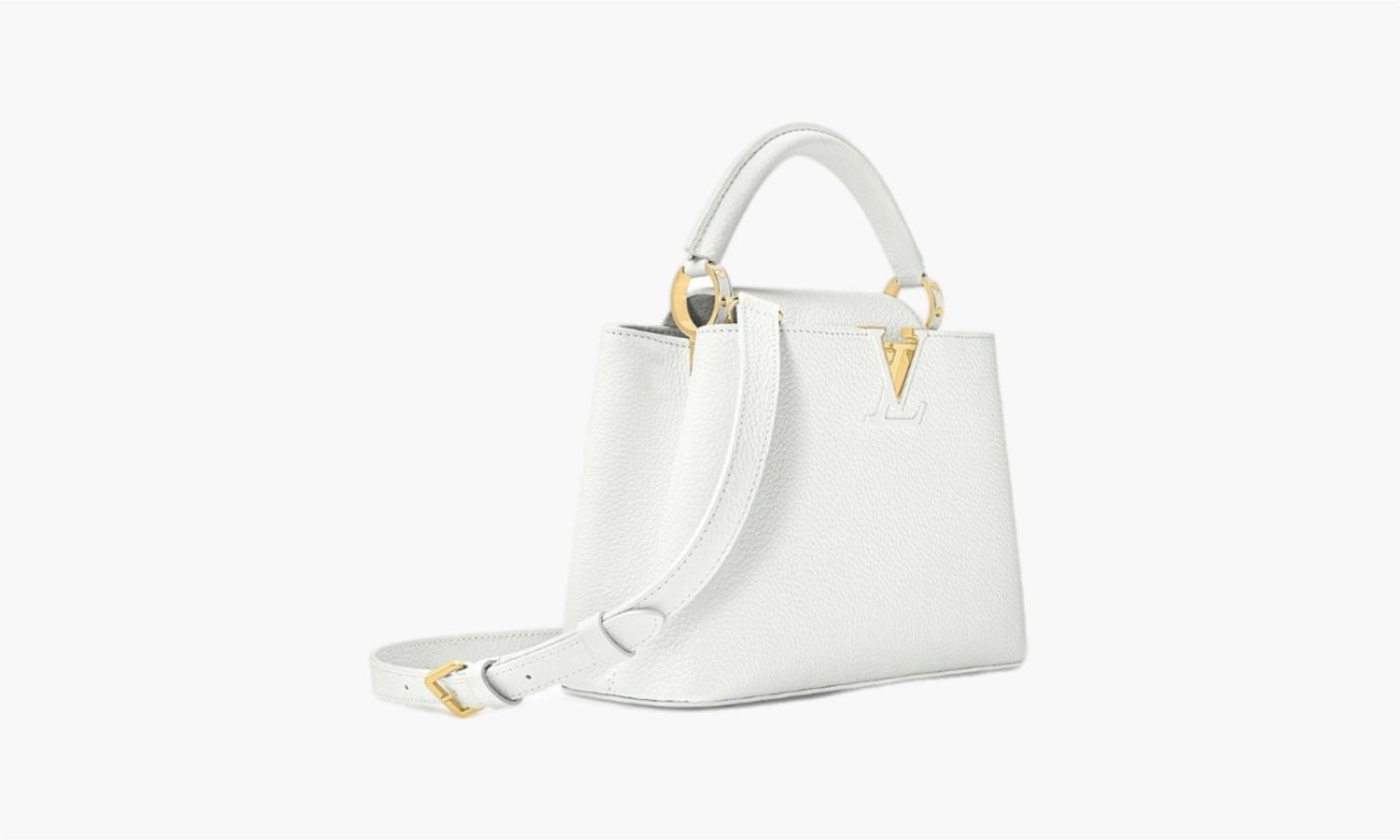 Louis Vuitton Capucines BB Taurillion Leather "Snow" 