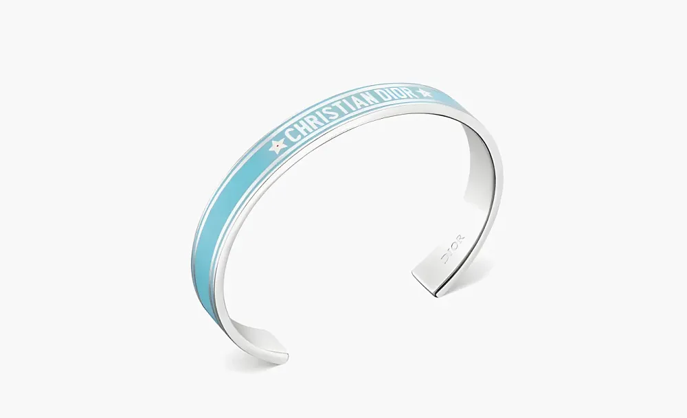 Dior Metal Bangles WMNS Light Blue Silver