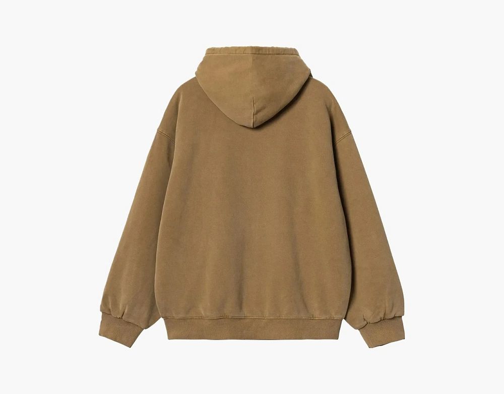 Carhartt WIP Zip Hooded Sweatshirt Brown