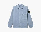 Stone Island Ogranic Cotton Stretch Broken Twill Overshirt Avio Blue