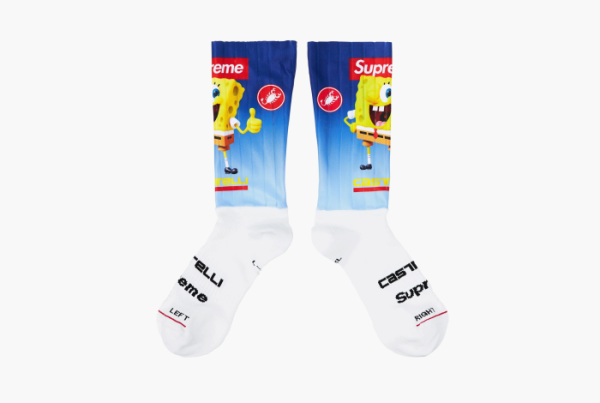 Supreme SpongeBob SquarePants x Castelli Cycling Socks Blue   Supreme SpongeBob SquarePants x Castelli Cycling Socks Blue