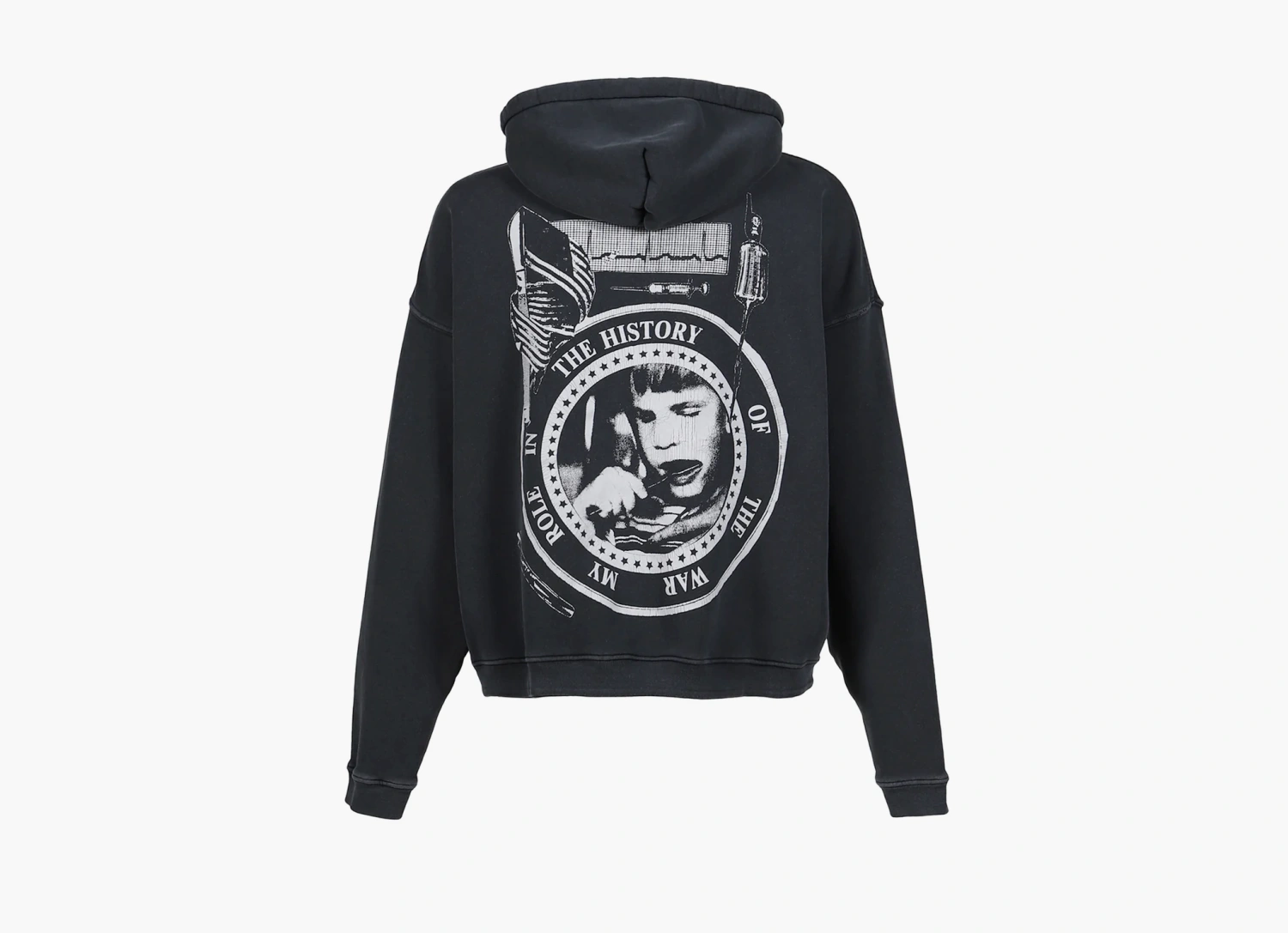 Enfants Riches Deprimes Navy My Role In The War Hoodie Gray 