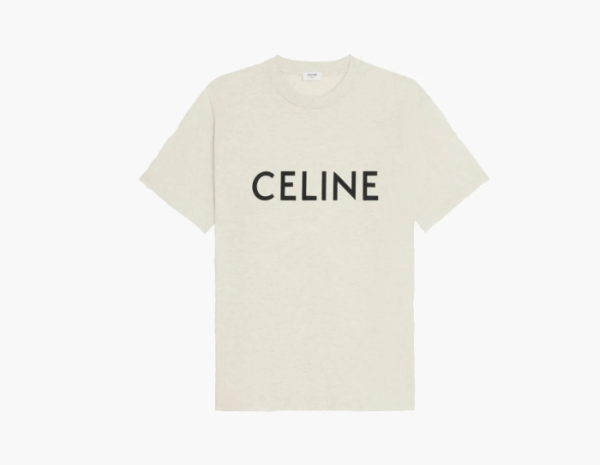 Celine Loose T-Shirt Beige Black 