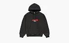 Stussy Double Stripe Embroidered Hoodie Black