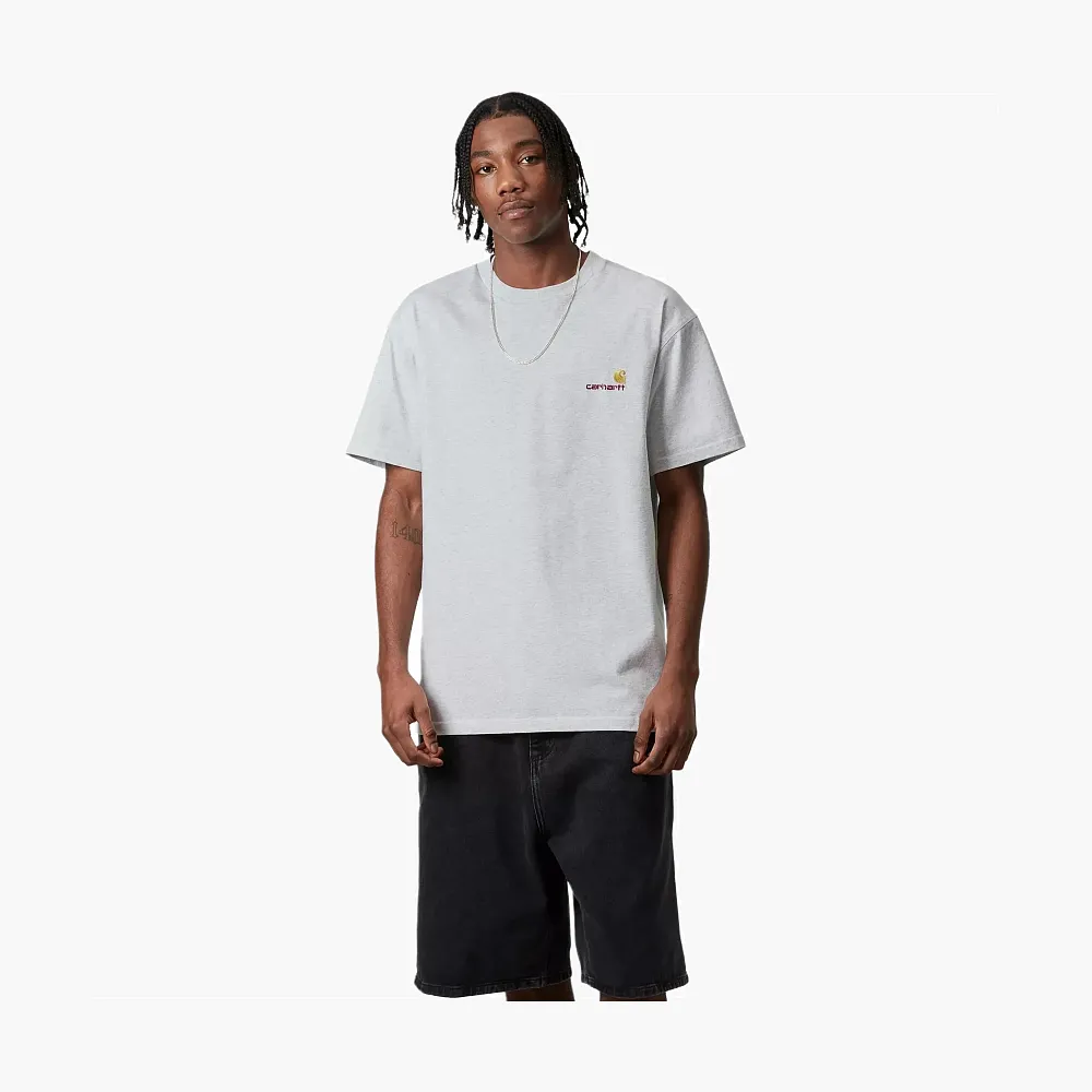 Carhartt WIP Script Logo T-Shirt Grey Heather