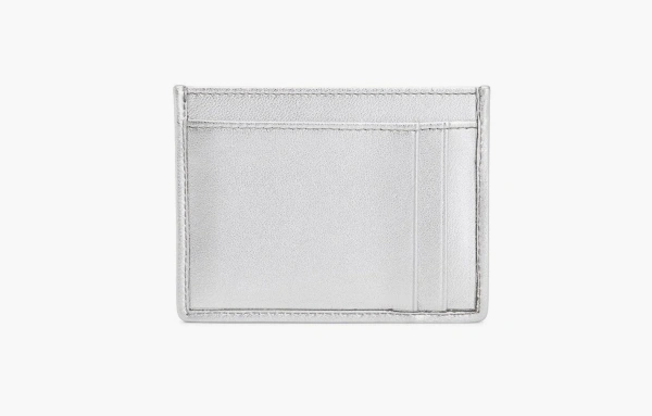 Miu Miu Matelasse Nappa Leather Card Holder Silver 