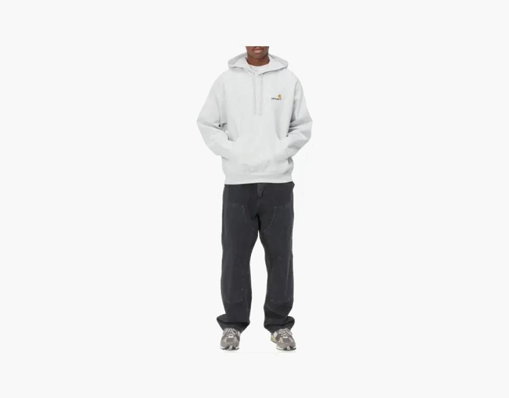 Carhartt WIP American Script Hooded Sweatshirt Grey