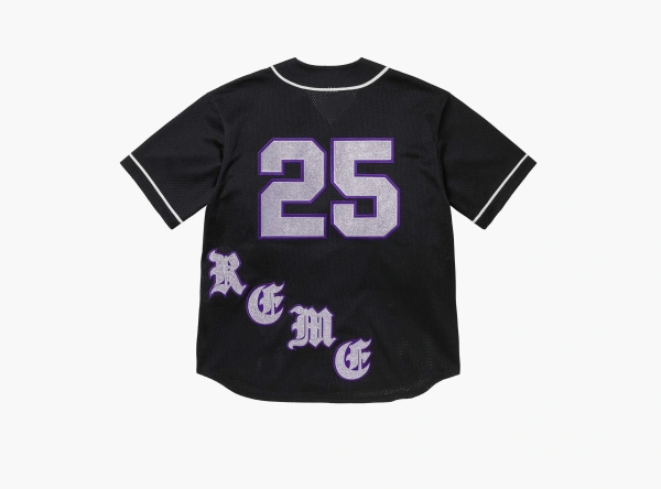 Supreme Old English Baseball Jersey Black  Supreme Old English Baseball Jersey Black
