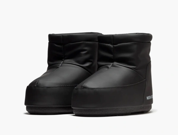 Moon Boot No Lace Rubber Boot Black 