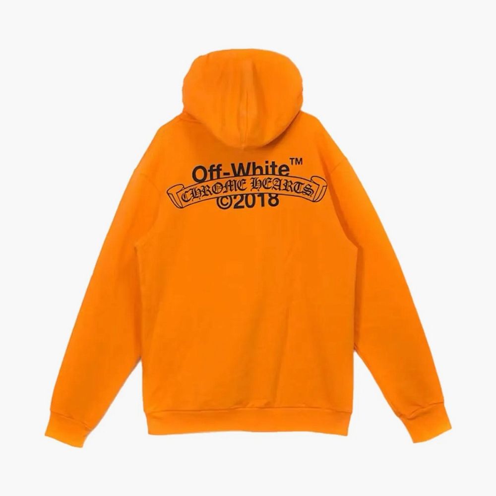 OFF-WHITE x Chrome Hearts 2018 Hoodie Orange/Black
