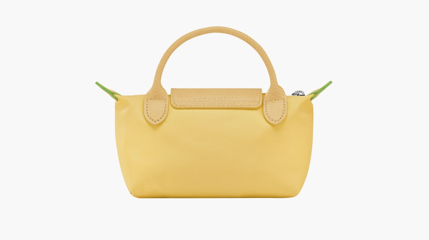 Longchamp Le Pliage Green Handle Pouch Wheat 