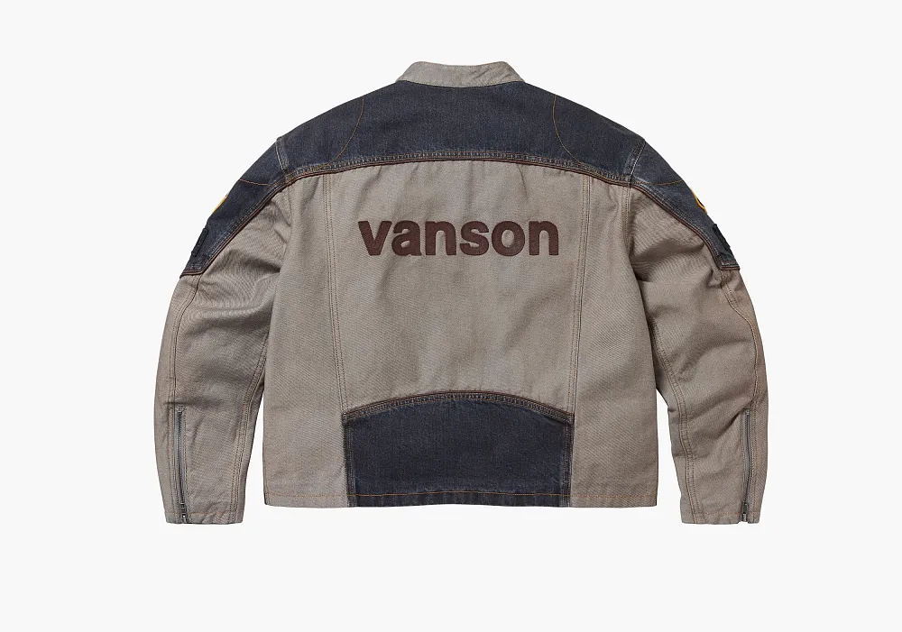 Supreme x Vanson Leathers x Cordura Cotton Jacket Denim