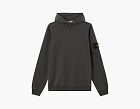 Stone Island Malfile Fleece Hooded Sweatshirt Charcoal Grey