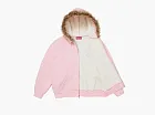 Supreme Faux Fur Zip Up Hooded Sweatshirt Light Pink