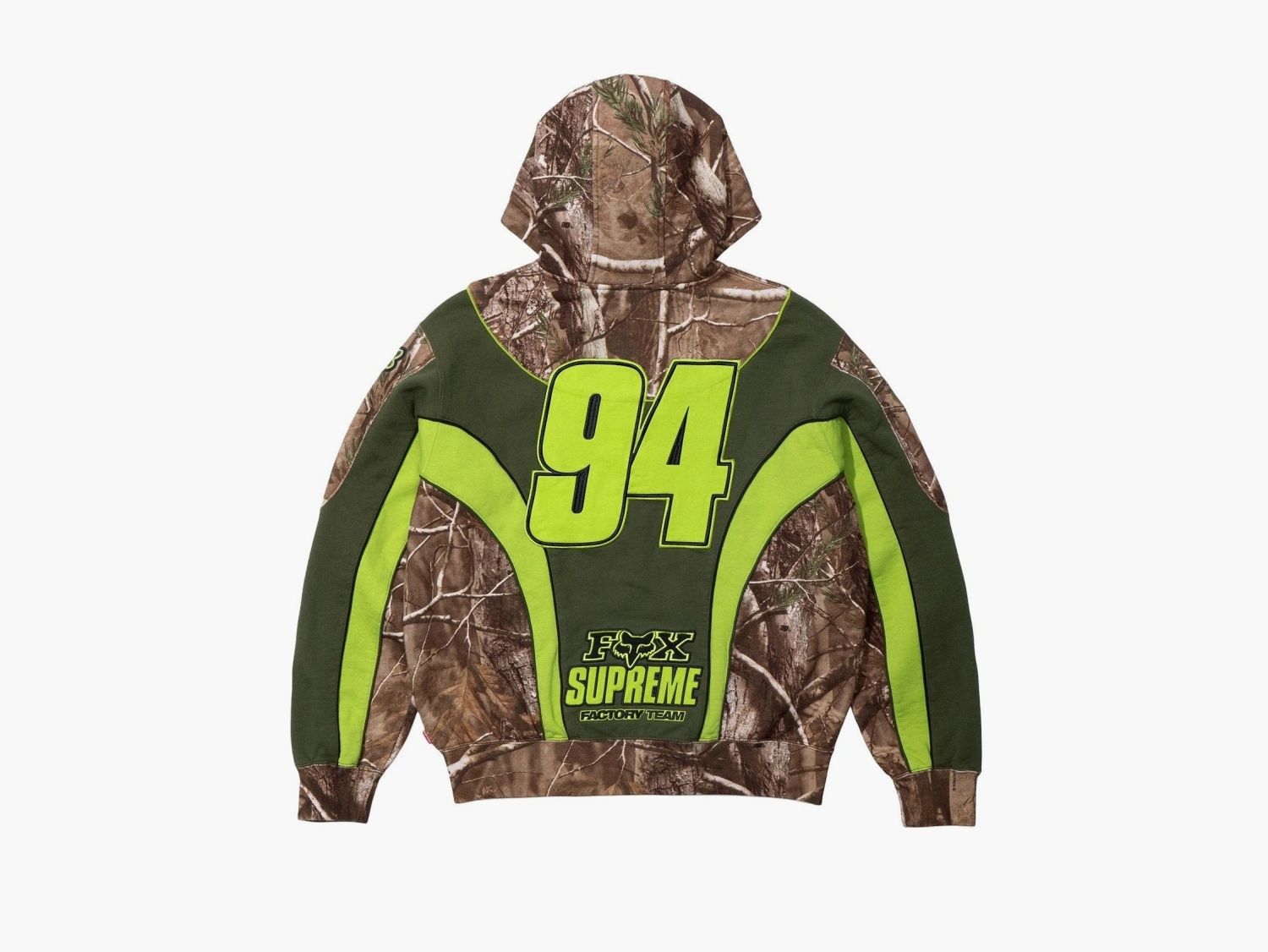 Supreme x Fox Racing Zip Up Hooded Sweatshirt Realtree Ap Camo 