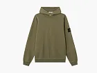 Stone Island Malfile Fleece Hooded Sweatshirt Military Green