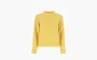 Sporty & Rich Embroidered Logo Crew Neck Wool Knit Top Yellow 