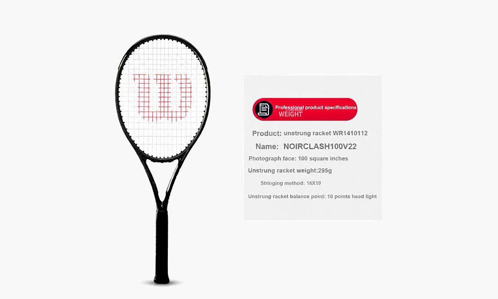 Wilson Clash V2 295g Tennis Racket Noir